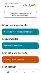Mon compte retraite screenshot