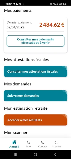 Mon compte retraite screenshot