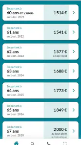 Mon compte retraite screenshot