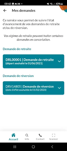Mon compte retraite screenshot