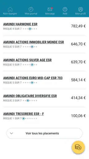 Mon Epargne screenshot