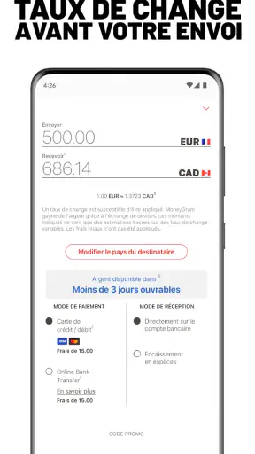 MoneyGram® Transferts d'argent screenshot