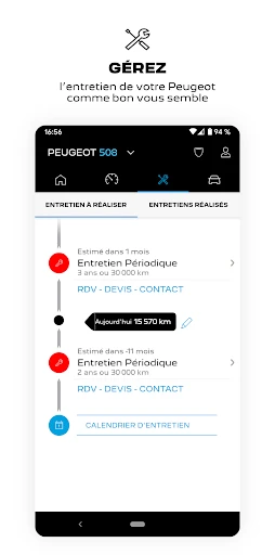 MYPEUGEOT APP screenshot