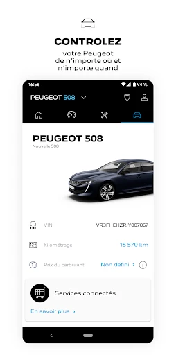 MYPEUGEOT APP screenshot