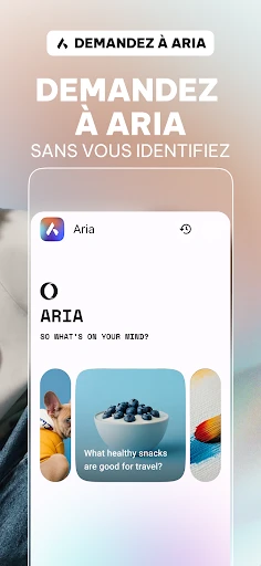 Navigateur Opera avec IA screenshot