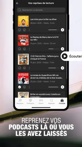 NRJ Radio, Musique et Podcast screenshot
