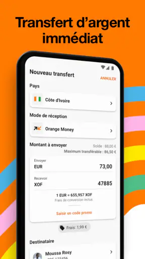Orange Money Europe: Transfert screenshot