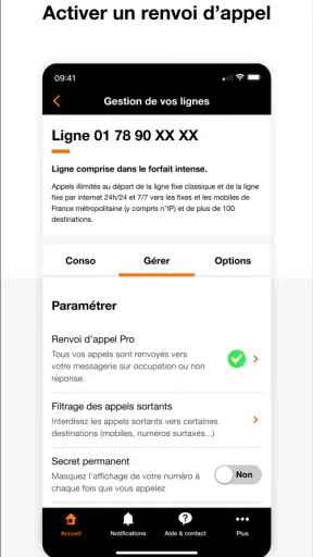 Orange Pro, espace client pro screenshot