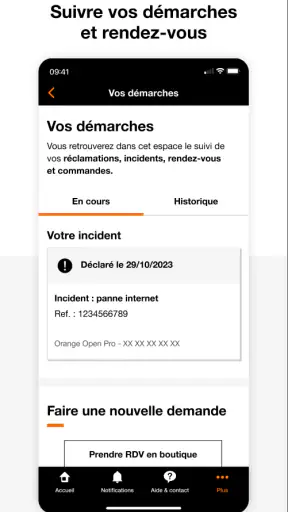 Orange Pro, espace client pro screenshot