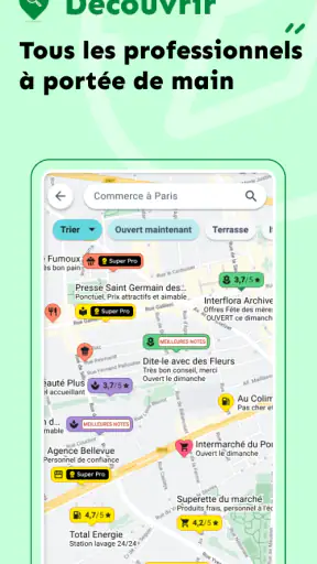 pagesjaunes: trouver un pro screenshot