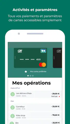 Paiement mobile CA screenshot