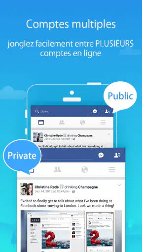 Parallel Space - comptes mult. screenshot