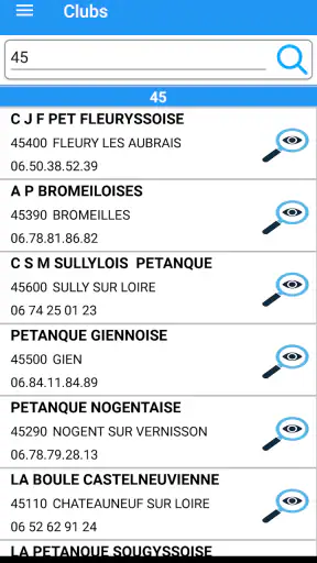 Pétanque Calendriers Concours screenshot