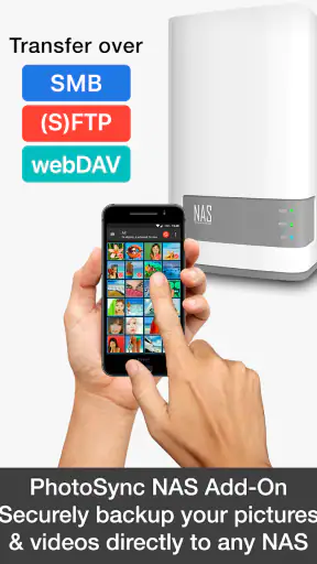 PhotoSync NAS Add-On screenshot