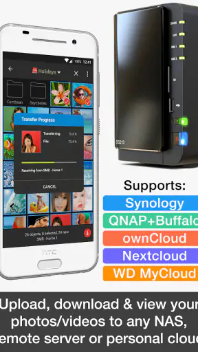 PhotoSync NAS Add-On screenshot