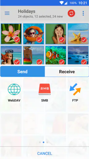 PhotoSync NAS Add-On screenshot