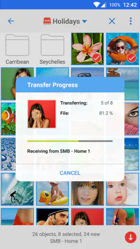 PhotoSync NAS Add-On screenshot