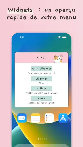Planning repas semaine screenshot