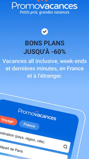 Promovacances : Vols, Séjours screenshot