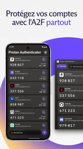 Proton Authenticator screenshot