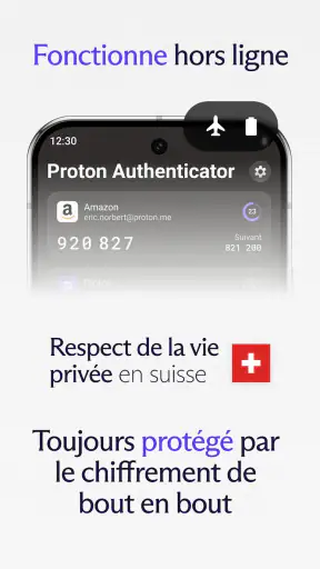 Proton Authenticator screenshot