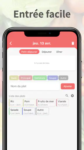 Quotidien Repas Planificateur screenshot