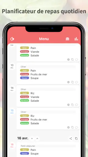 Quotidien Repas Planificateur screenshot