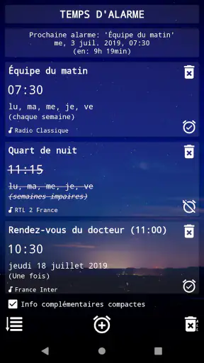 Radio-Réveil + screenshot