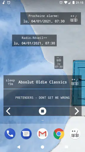 Radio-Réveil + screenshot