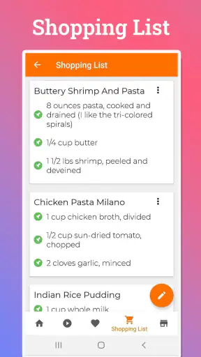 Recettes de livres de cuisine screenshot