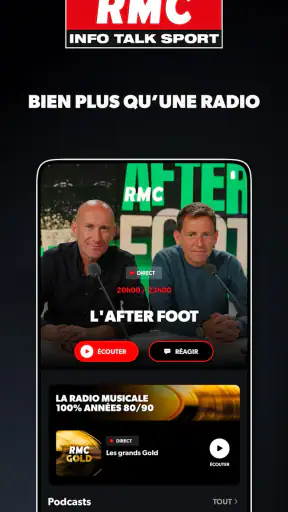 RMC Radio: podcast, live, foot screenshot