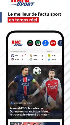 RMC Sport News, foot & rugby screenshot