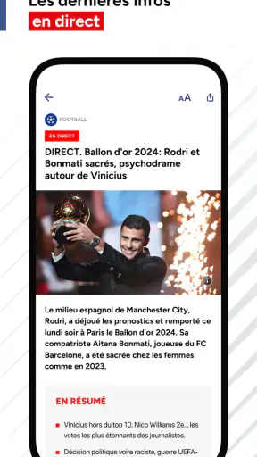 RMC Sport News, foot & rugby screenshot