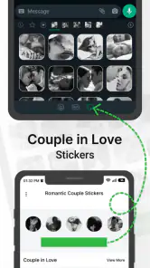 Baisers Romantiques Stickers screenshot