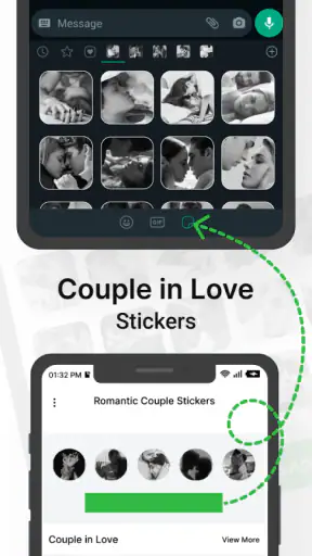 Baisers Romantiques Stickers screenshot