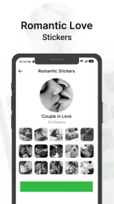 Baisers Romantiques Stickers screenshot