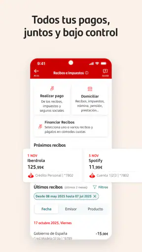 Santander España screenshot