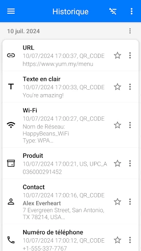 Scanner QR & Code-barres screenshot