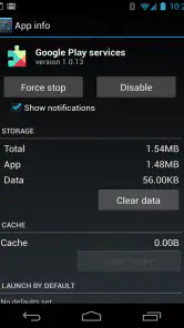 Services Google Play screenshot