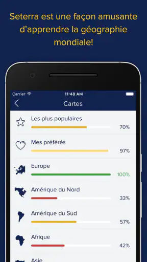 Seterra Géographie screenshot