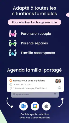 Shared, organisation famille screenshot