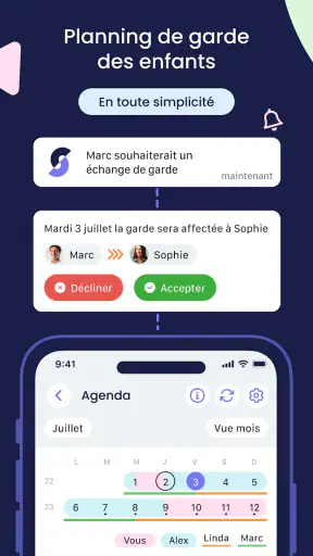 Shared, organisation famille screenshot