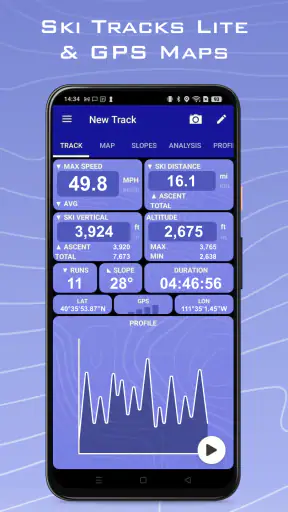 Ski Tracks Lite & Cartes GPS screenshot