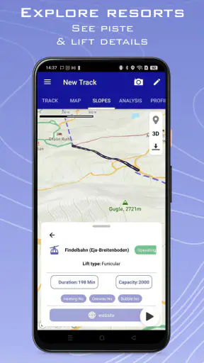 Ski Tracks Lite & Cartes GPS screenshot
