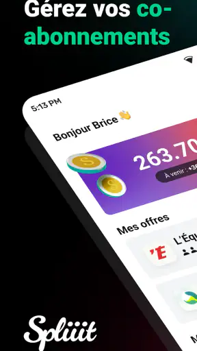 Spliiit : partage d'abonnement screenshot