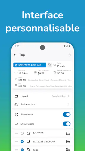 Suivi kilométrique – IK et KM screenshot