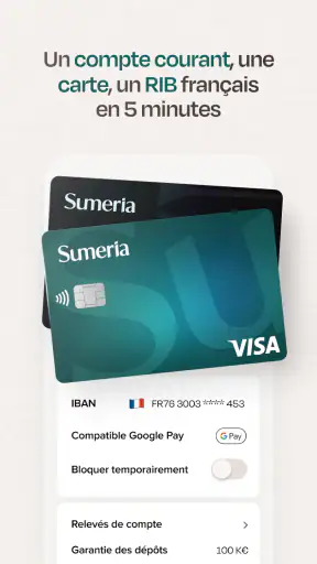 Sumeria — Compte bancaire IA screenshot
