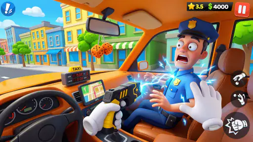 Taxi Fou: Jeu de Conduite 3D screenshot