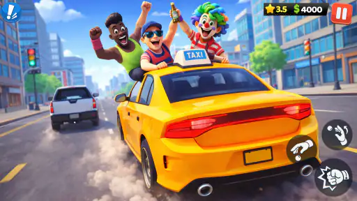 Taxi Fou: Jeu de Conduite 3D screenshot