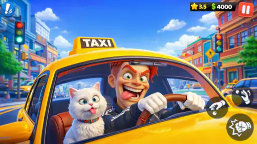 Taxi Fou: Jeu de Conduite 3D screenshot